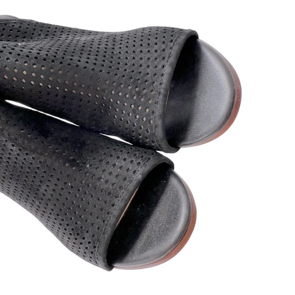 Sam Edelman Easton Black Genuine Leather Perforated Lagenlook boho boots 6.5 - Picture 9 of 11